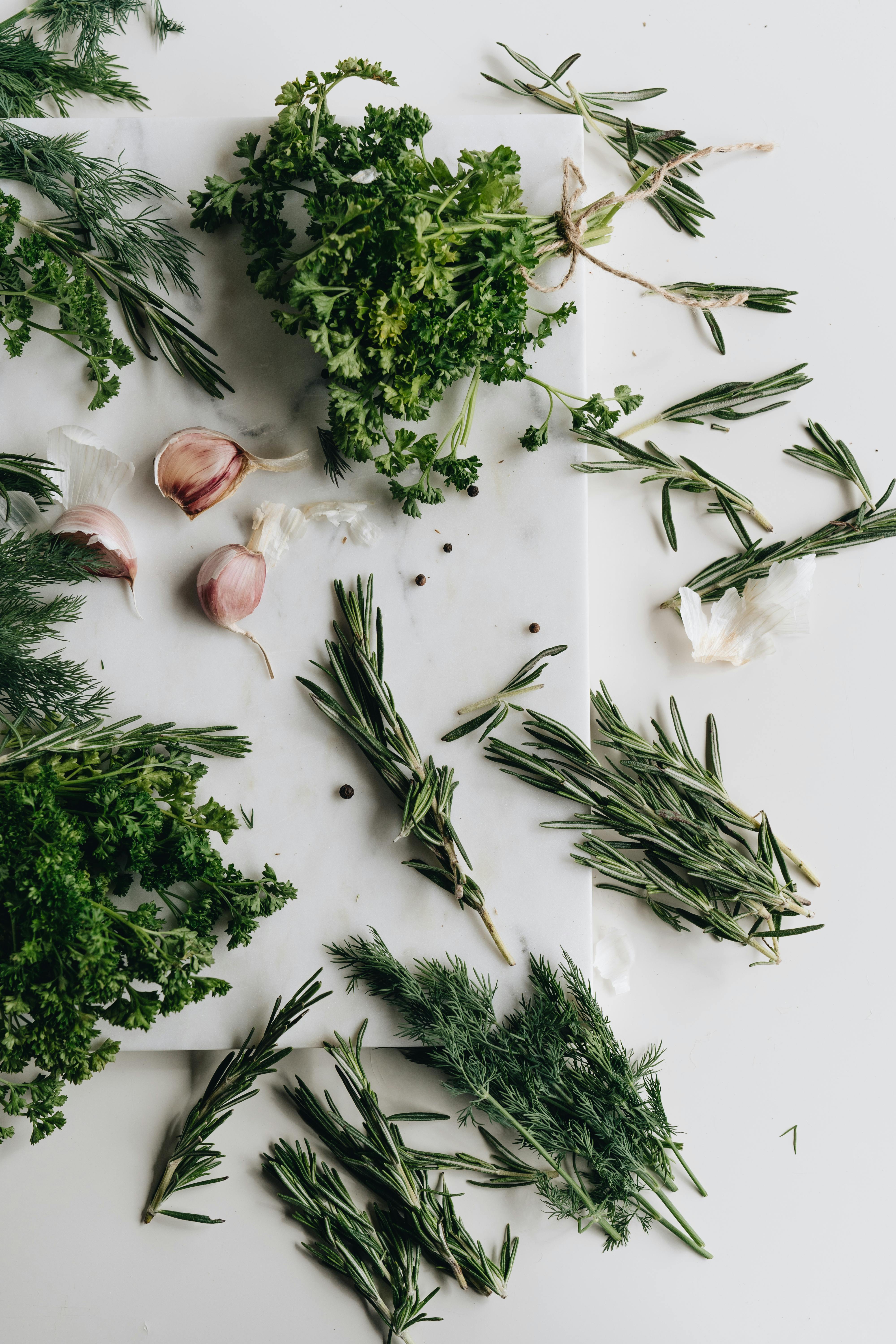 Produce on a rustic table